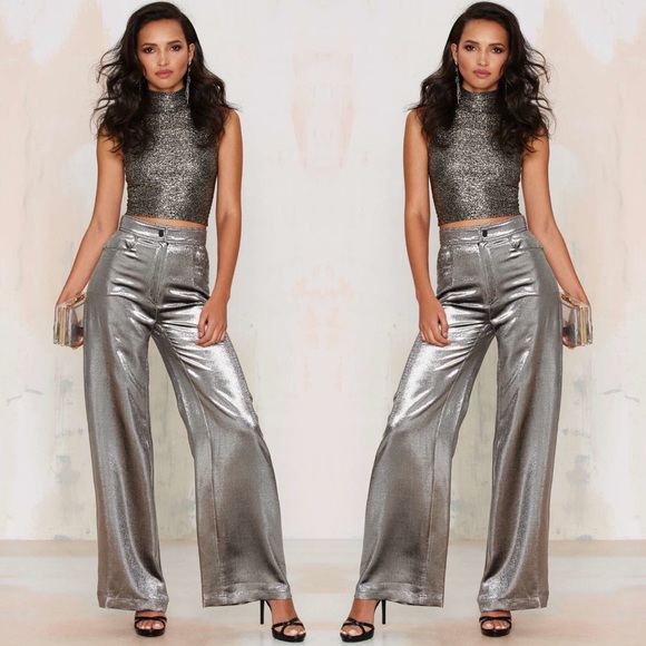 Silver Nasty Gal Top - Picture 2 of 7